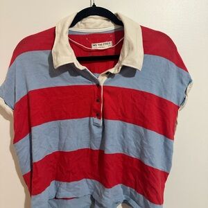 We The Free Red and Blue Striped Shirt